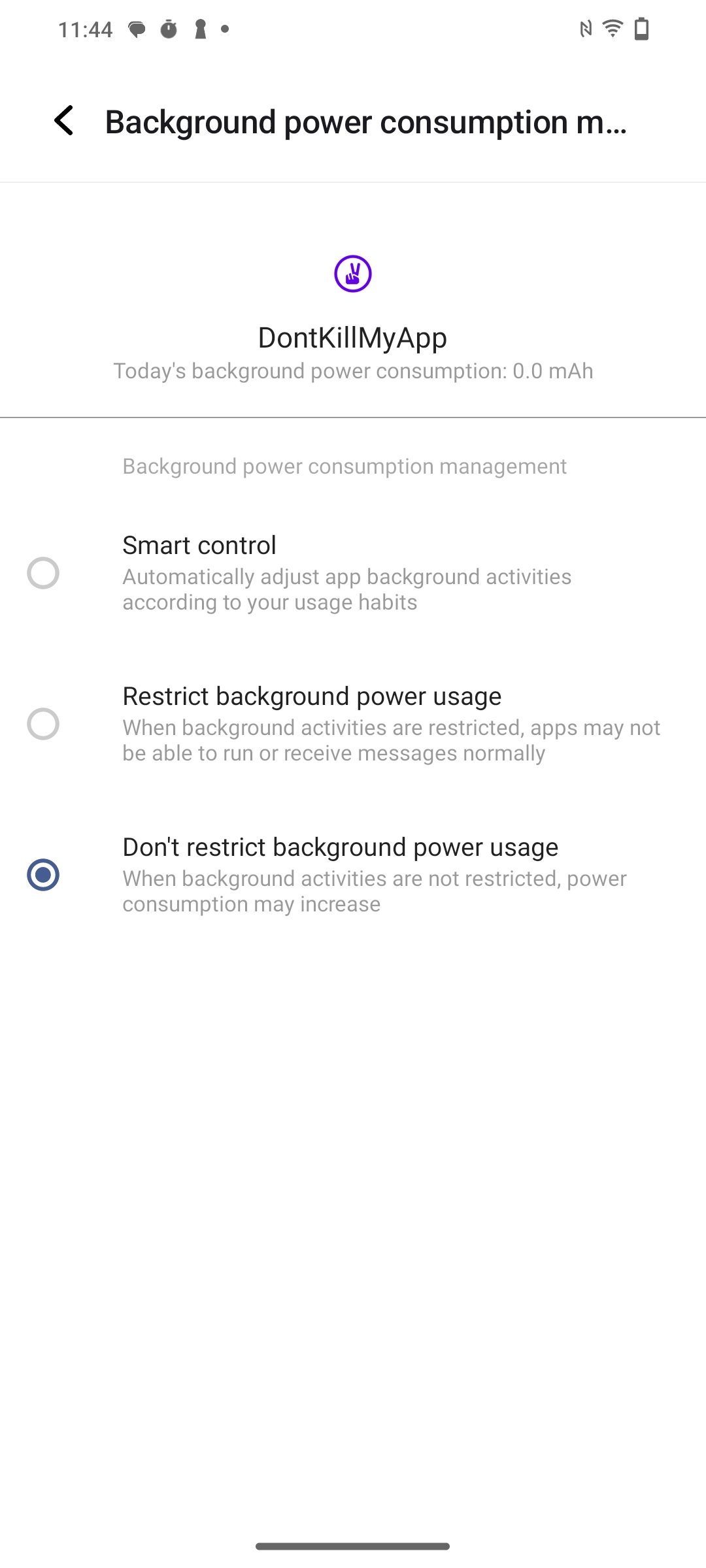 Background power usage allowed for Tuman VPN
