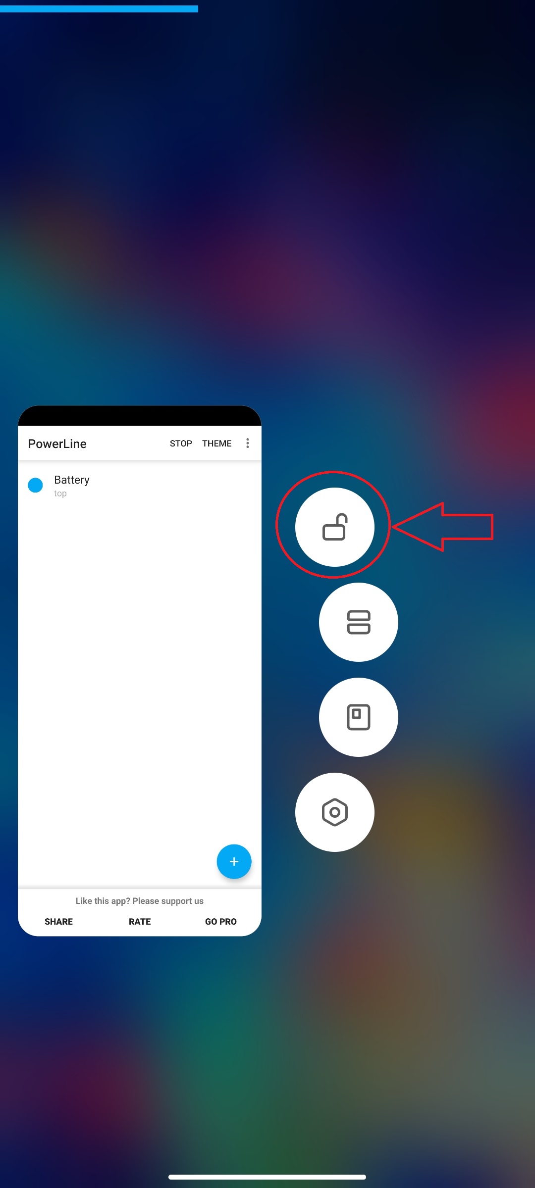 App locked in recent apps list